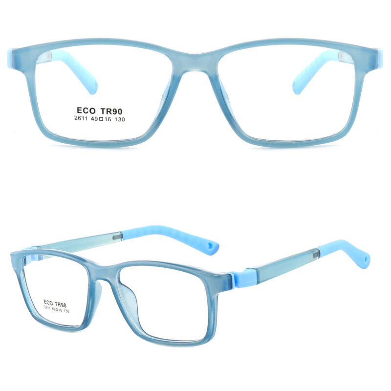 Hot-Selling Kids Square Unbreakable Plastic Spectacle Frame